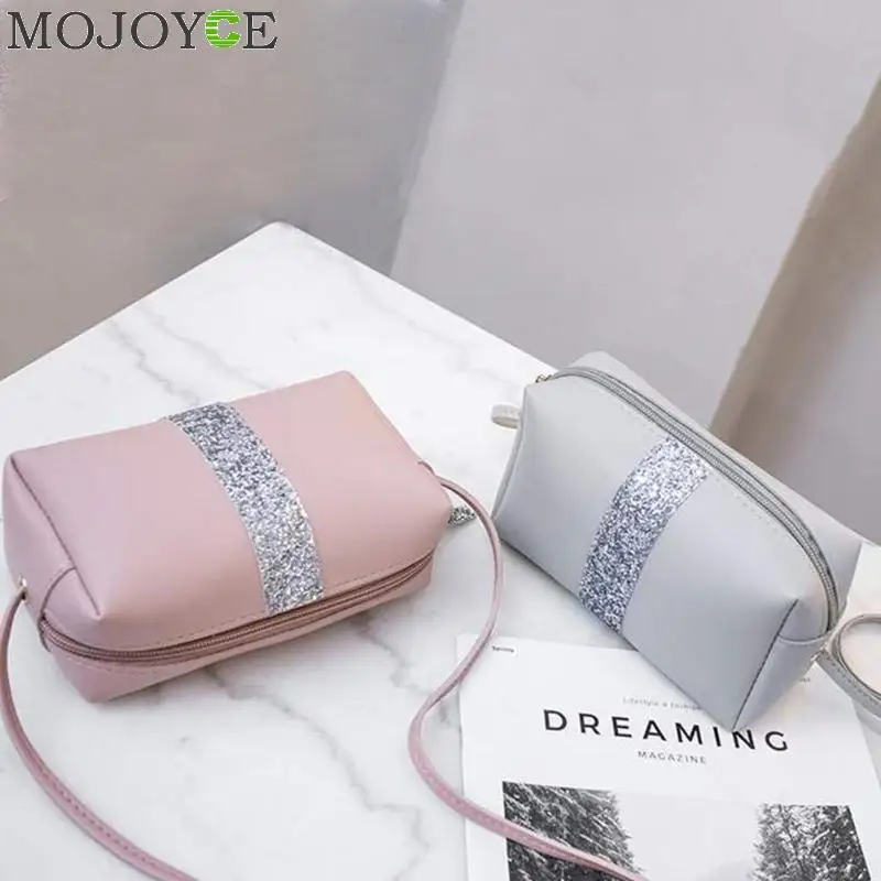صغيرة الكتف الترتر حقيبة ساع للنساء الإناث صغيرة محفظة الفتيات بو الجلود Crossbody حقيبة حقيبة حقيبة حفلات Bolsas جديد