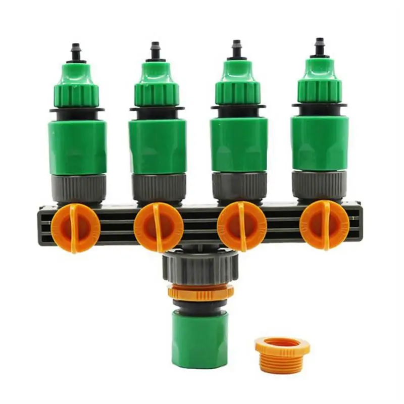 

Gardening And Gardening Household Pipes Commonly Used Plastic Four-way Valve Water Separation Controller Shunt Watering Joint