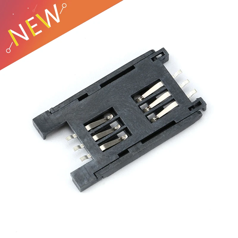 

10Pcs/Lot Micro SIM Card Connectors 6pin 6P TF Card Deck Fit For Phone Tablet
