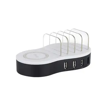 

Hot TTKK Smart Four Port USB + Wireless Charging Station User Guide Compatible With Apple Ipad Iphone And Android Cell Phone A