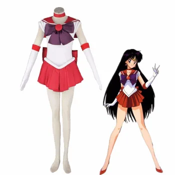 

Women Athemis Anime Sailor Moon Rei Hino / Sailor Mars Cosplay Costume Custom Made Dress High Quality