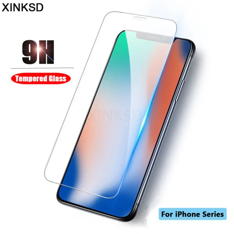 

Tempered Glass For iPhone 7 8 Screen Protective Film For iPhone 6 6S Plus 5 S 5S SE Glass Protector Cover For iPhone X XS MAX XR