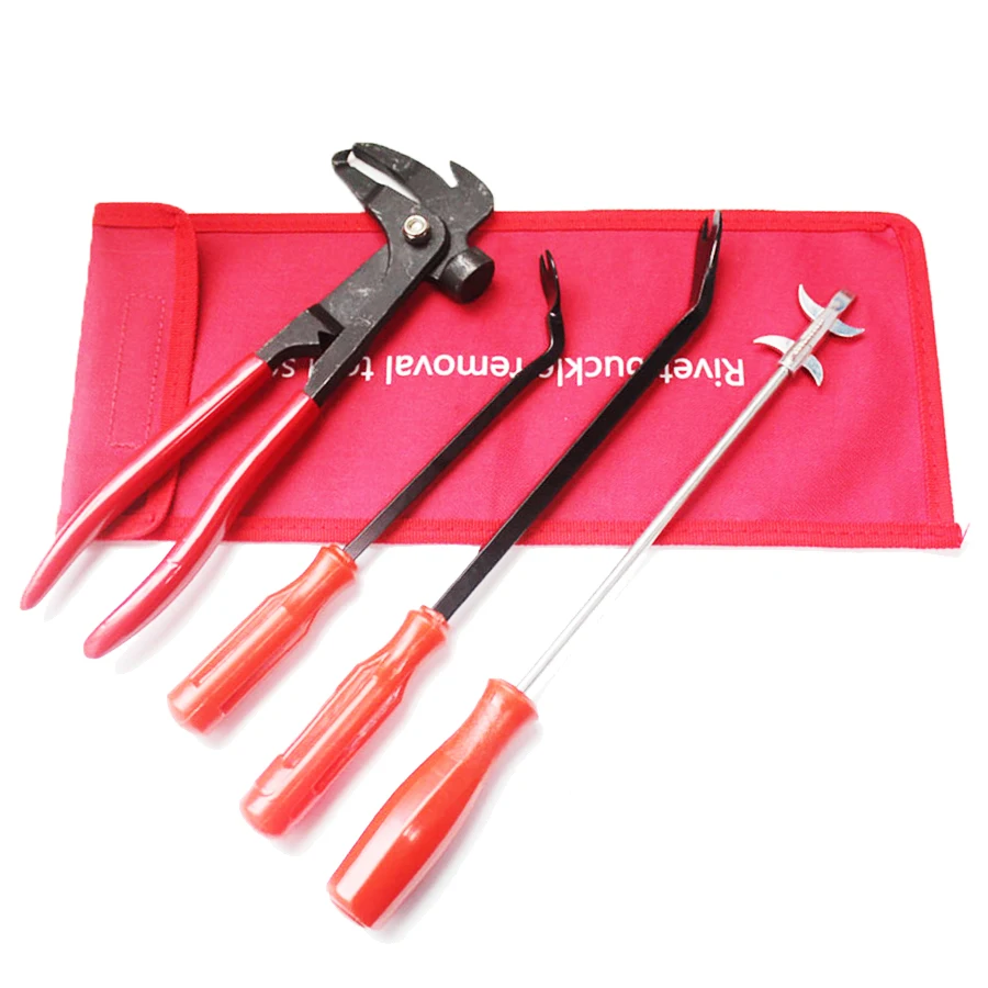 

4 Pieces Set Rivet Buckle Removl Tool Set Clean up tyres, stones, glass and metal for Car Auto Tire