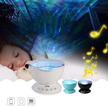 

Ocean Wave Starry Sky Aurora LED Night Light Projector Luminaria Novelty Lamp USB Lamp Nightlight Illusion For Baby Children