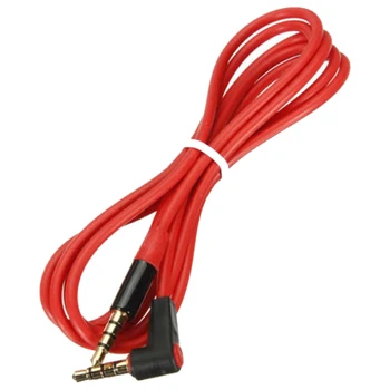 

MOOL 3.5mm 1/8“ Male to Male 4 Pole Car AUX Audio Cord Cable Record Headphone RED
