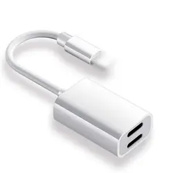 2 в 1 аудио кабель адаптер для iPhone 7 8 Plus для яблок интерфейс для наушников Разветвитель USB аудио адаптер зарядка/музыка/вызов