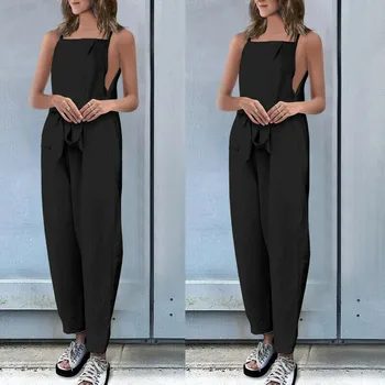 

Hirigin New 2019 Fashion Women Jumpsuit Knitting Sleeveless Pants Suspenders Rompers Jumpsuits Women Clothes Plus Size M-3XL
