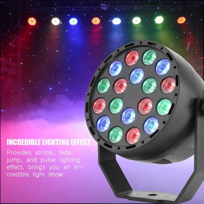 

18LEDs KTV Bar Dancing Party Disco Light LED Stage Light 7 Colors with Remote Controller EU Plug christmas decorations for home