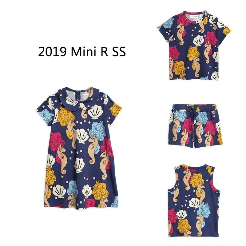 

Kids T Shirts 2019 Mini R Summer Boys Girls Hippocampus Full Print Short Sleeve T Shirts Baby Child Cotton Tops Tees Clothes