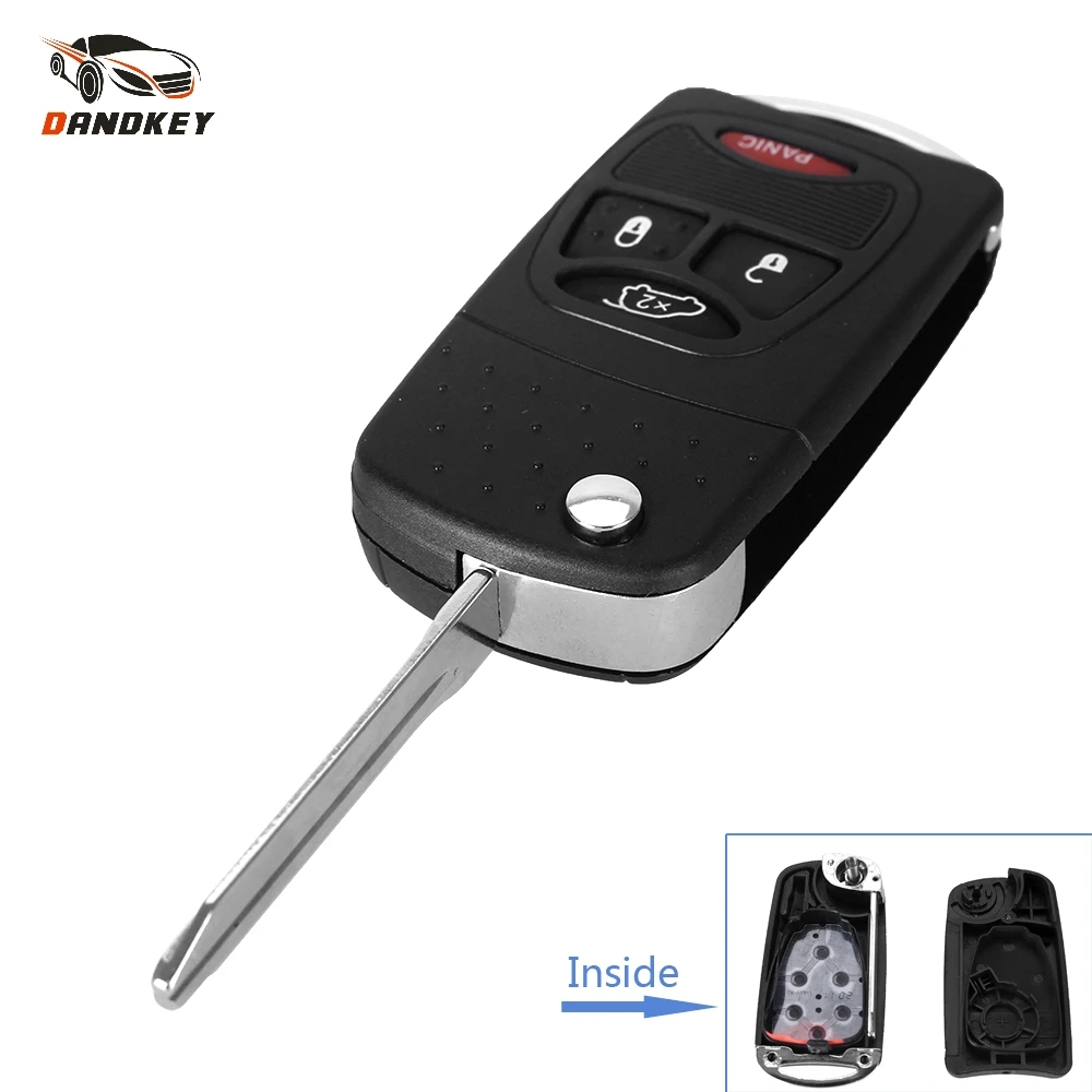

Dandkey Remote 4 Buttons Folding Flip Key Shell Cover For Chrysler Sebring For Dodge Avenger Nitro For Jeep Fob Car Case