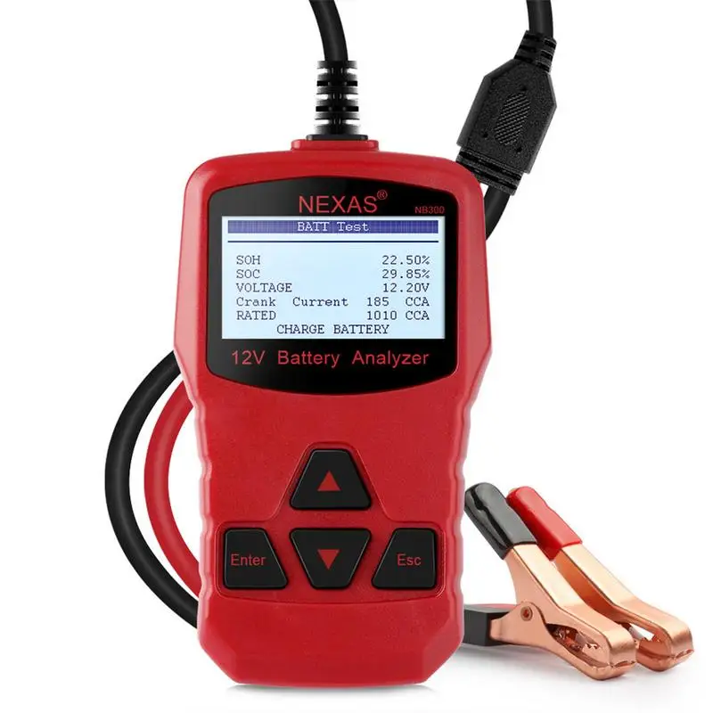 

12V Battery Tester Directly Check Starter And Cranking Charging System Battery Tester For Car Motorcycle For NEXAS NB300