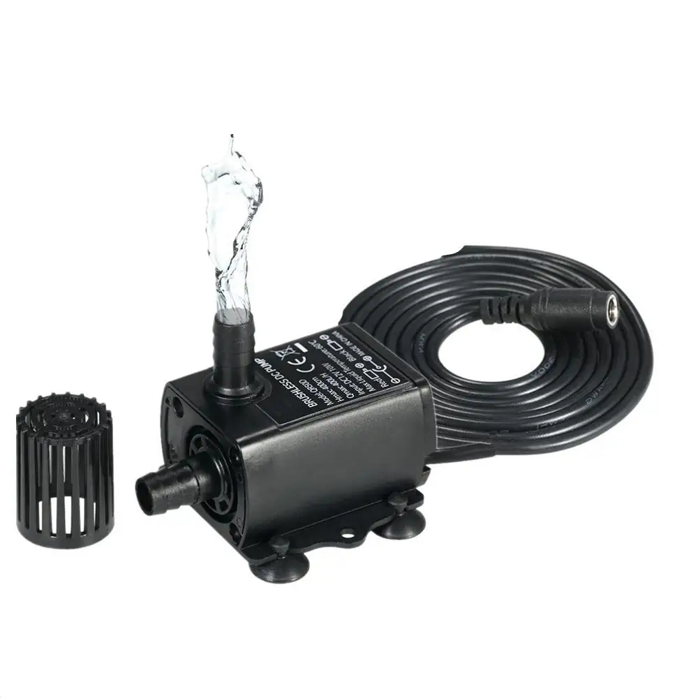 

400L/H Ultra-quiet Mini Water Pump 12V DC Micro Brushless Water Oil Pump Submersible Fountain Aquarium Pond Circulating