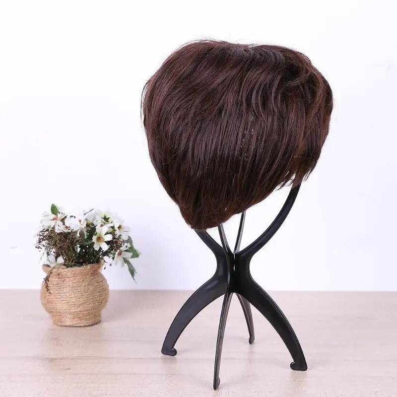 1pc Black Adjustable Wig Stands Plastic Hat Display Wig Head Holders