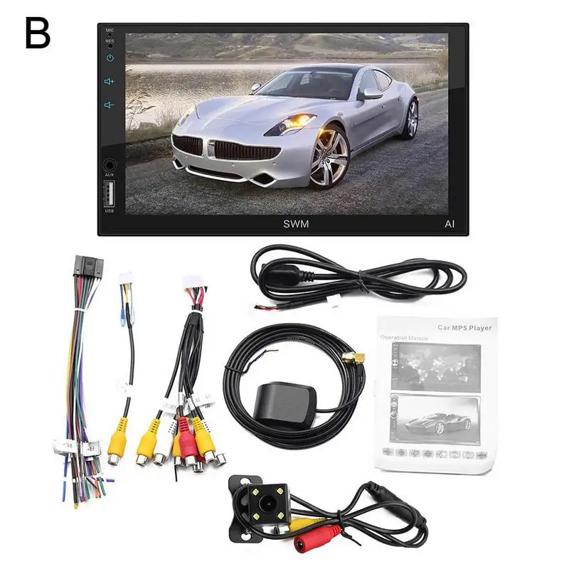 

Android 8.1 Car 2 Din Radio Coche Quad-core Car Stereo MP5 Player GPS Navi WiFi Radio U Disk BT4.2 Rear View Camera Automagnitol