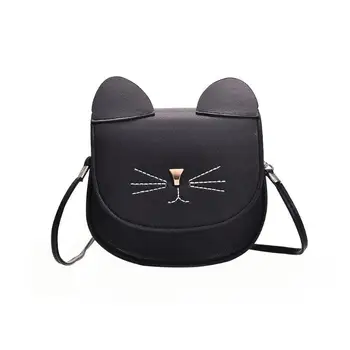 

Fashion Handbag Crossbody Bag for Women Leather Cute Cat Shape Flap Shoulder Bag Girl Mini Casual women messenger bags bolsas