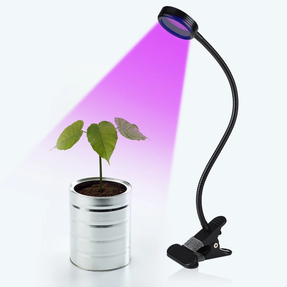 

6W 44 LED Hydroponic Plant Grow Light Indoor Garden Home Flexible Desk Clamp Lamp 50000H (EU Plug)