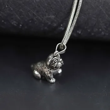 

925 Sterling Silver Fashion JewelryRetro Shar Pei Dog Pendant A2371