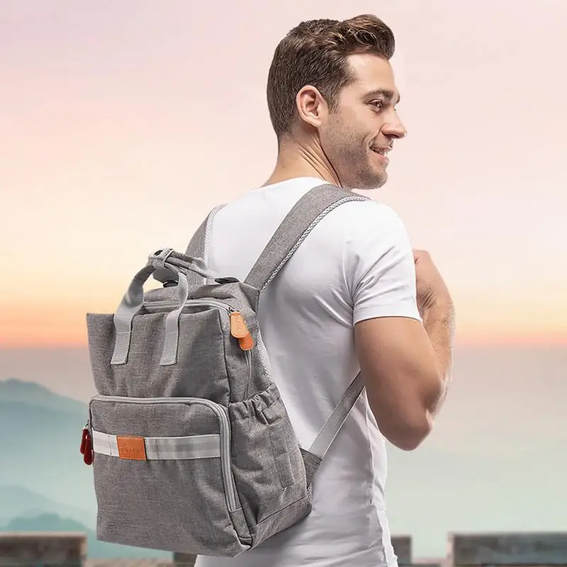 

Multi-Pocket Practicality Mommy Bag Waterproof Portable Travel Diaper Tote Bag Large Capacity Fashion Backpack