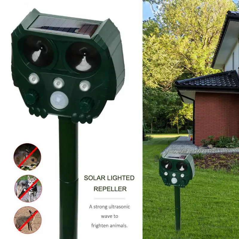

Animal Repeller Solar light bird repeller frighten animals Induction Ultrasonic Strobe Light Burglar Alarm