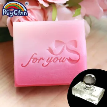 

Made for your hand made soap stamps natural clear Diy natural plexiglass soap making chapter bow shape chapter seal pattern