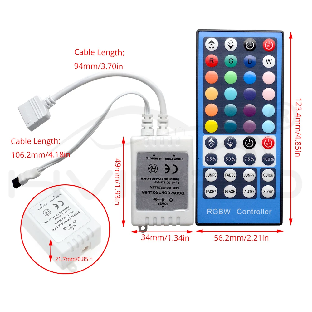 DC 12 V-24 V светодиодный 40key RGBW контроллер rgbww диммер 40-кнопочный пульт дистанционного управления контроллер для 5050 3528 2835 3014 SMD Светодиодные ленты светильник