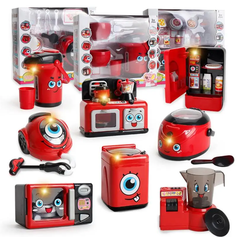 

Kids Pretend Cook Play Toy Simulation Household Kitchen Electrical Cookware Appliances Toy Gift With Sound And Light Feature