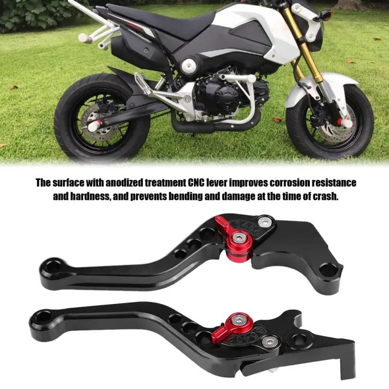 1 пара мотоцикла сцепления Короткий Тормозной Рычаг Ручка для Honda Grom MSX125-черный 2013