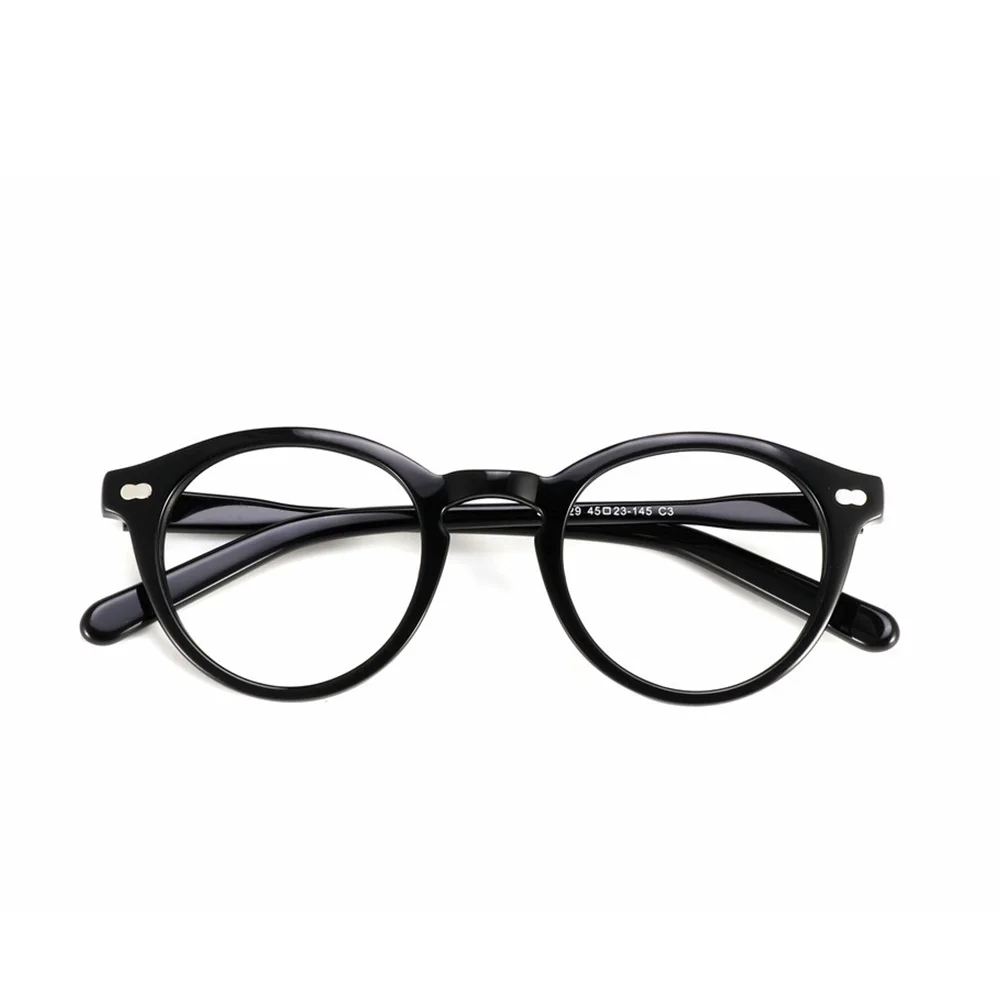 Ретро Круглые Женские оправы для очков мужские оправы для оптических очков рецептурные прозрачные линзы очки при близорукости леопардовые черные очки