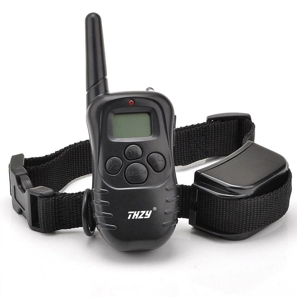 

THZY Rechargeable LCD Remote Shock Control Pet Dog Training Collar with 100 Level of Vibration + 100 Level of Static Shock+ 1