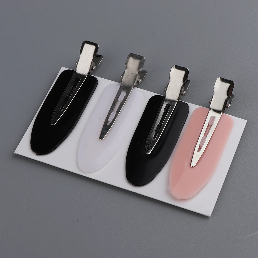 

4Pcs Professional No Bend Hair Clips, Hairstyling Tool No Crease, No Mark, Great For Hair Styling And Makeup Application
