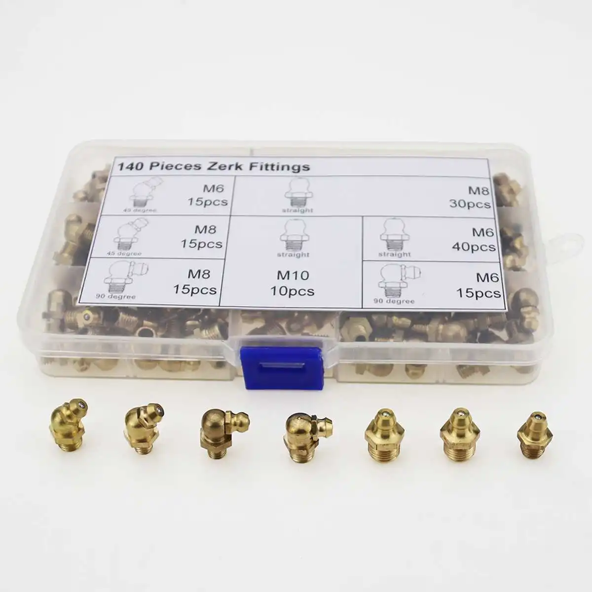 10 Pcs Of 6 Mm M6 X 1 Mm Straight Grease Gun Nipples Fittings