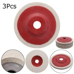 3 шт. 100 мм 4 дюйма шерстяная полировка угловой шлифовальный круг из фетра для полировки диска для полировального круга
