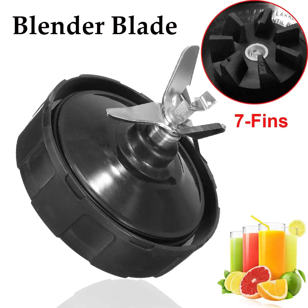Stainless Steel Silver Blenders Parts 7 Fins Blade Replacement Blenders Parts For NUTRI NINJA BL450 Auto-iQ BL481 BL482 Stainless Steel Silver Blenders Parts 7 Fins Blade Replacement Blenders Parts For NUTRI NINJA BL450 Auto-iQ BL481 BL482