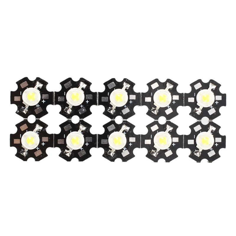 

10pcs 1W High Power Star LED Light Lamp Bulb (White)