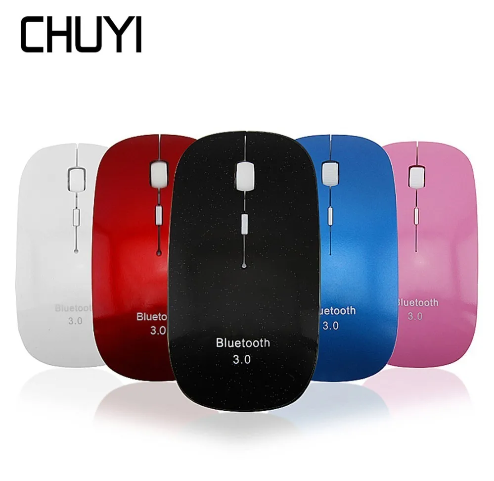 

CHUYI Wireless Bluetooth 3.0 Ultra-thin Mouse 1200DPI Optical Gaming Mause PC Mice With Bluetooth 4.0 CSR 4.0 Adapter For Laptop