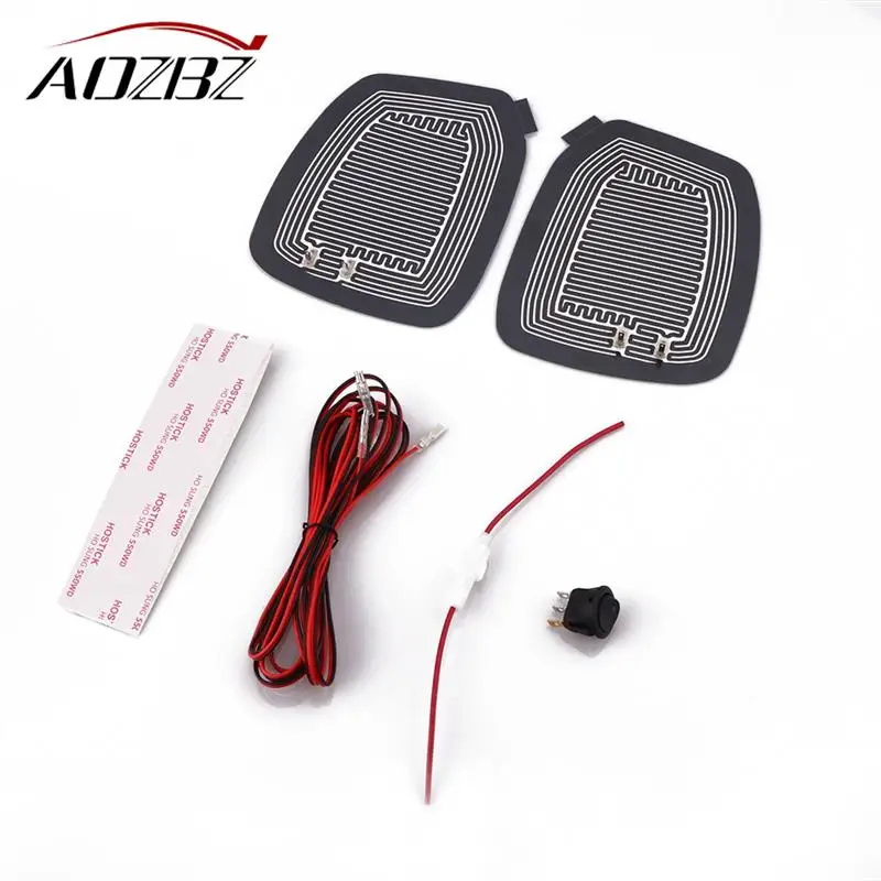 

AOZBZ 2PCS DC 12V High Quality Vehicle Glass Rear-view Mirror Heated Pad Defoggers Car Accessories Side Mirror Remove Ice Rain