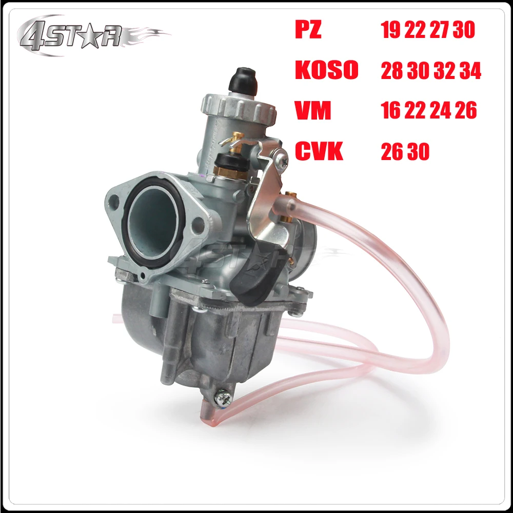 Универсальный карбюратор для мотоцикла PZ KOSO VM CVK 19 22 26 27 28 30 32 34 мм с Power Jet гоночного