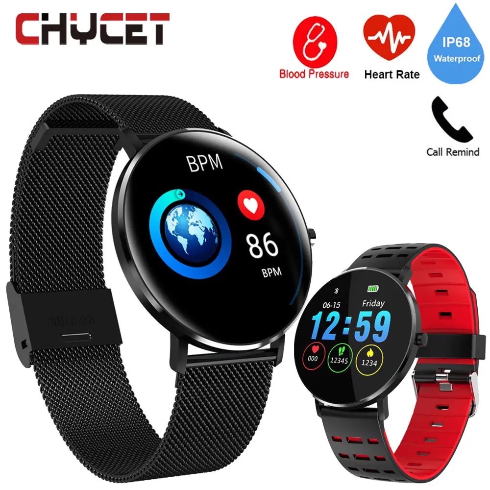 

Smart Watch Round Full Touch Color Screen IP68 Waterproof Smartwatch Watch Blood Pressure Heart Rate Monitor Sport For Men Women