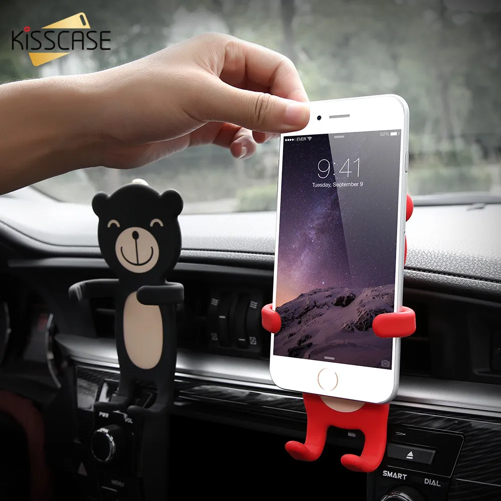 Универсальная автомобильная подставка для телефона KISSCASE iPhone 6 S 7 Plus 5S Samsung Galaxy S7 S6
