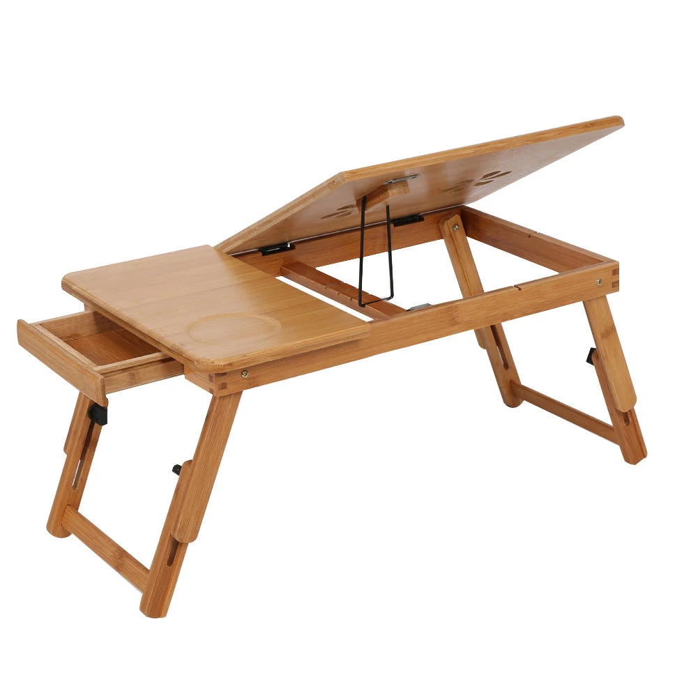 Adjustable Bamboo Mobile Laptop Desk Adjustable Notebook ...