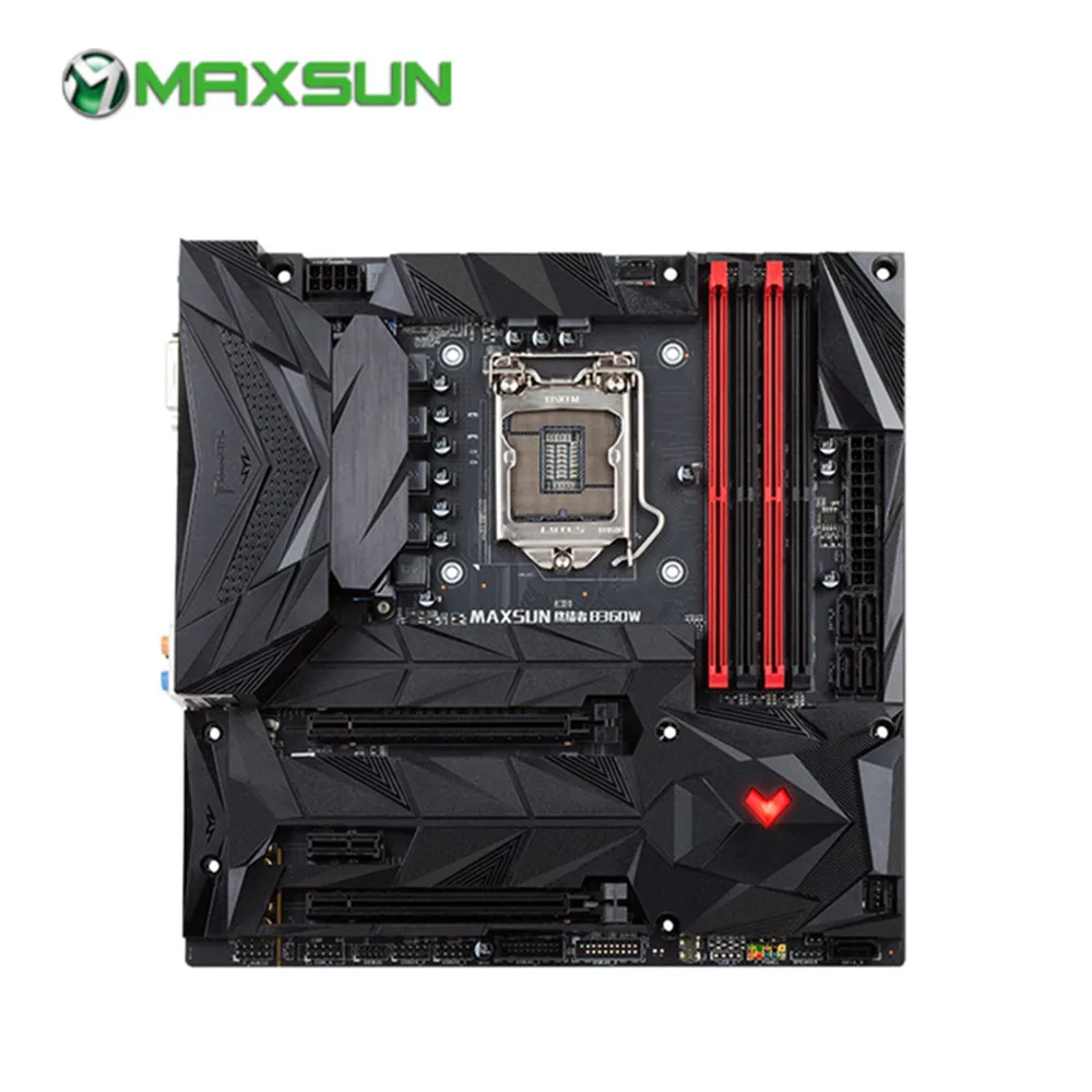 MAXSUN B360W Материнская плата Intel USB3.1 двухканальный DDR4 двойной M.2 Слоты материнская