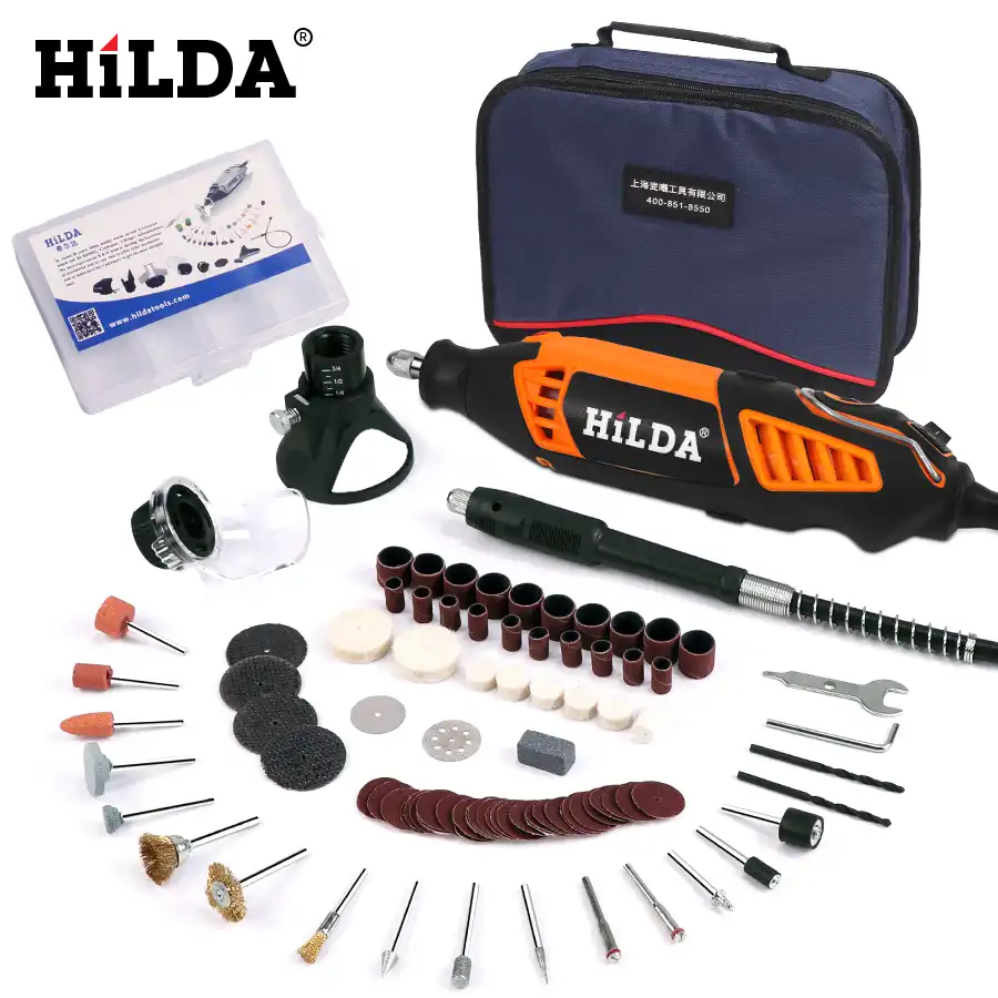 HILDA 180 Вт электрическая мини-дрель с переменной скоростью вращающийся инструмент для Dremel Мини электрическая шлифовальная машина Dremel аксессуары сверлильный станок - изображение