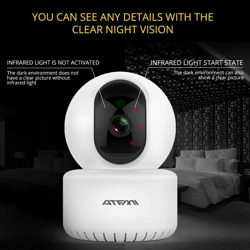 Wifi Camera Baby Monitor HD 1080P Security Camera Intelligent Auto Tracking Of Human Cloud Home surveillance Onvif Ptz iC See