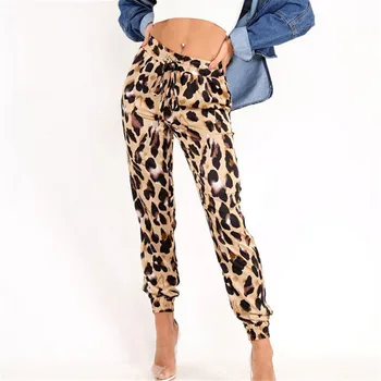 

Leopard Print Sexy Pants Women High Waist Loose Long Pants Hot Sale Fashion Ladies Trousers Female Casual Palazzo Pencil Pants