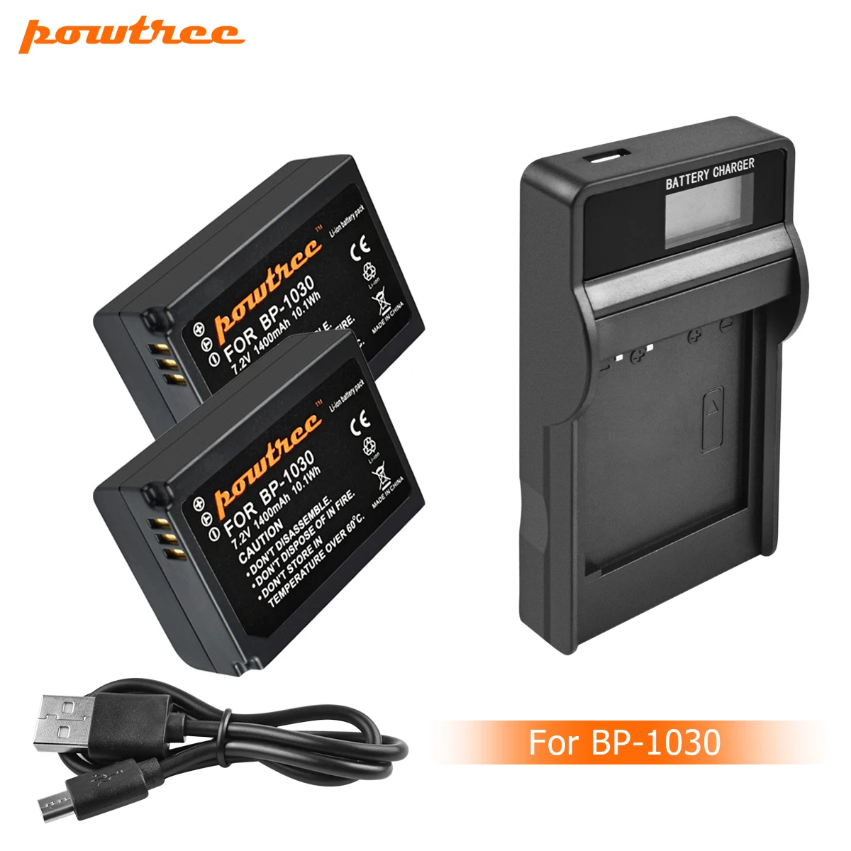 Аккумулятор для камеры Powtree 7,2 V 1400mAh BP-1030 BP1030 BP1130 BP-1130+ ЖК-зарядное устройство для samsung NX200 Аккумулятор для камеры L10