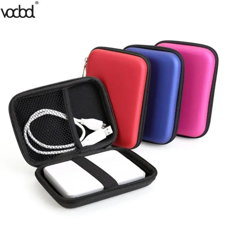

Portable 2.5" External Storage USB Hard Drive Disk HDD Carry Case Cover Multifunction Cable Earphone Pouch Bag for PC Laptop