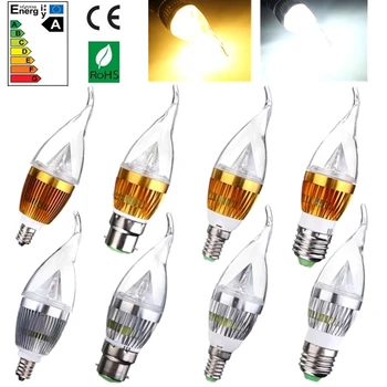 

Smuxi Silver 9W E27 E14 E12 B22 LED Candle Light Aluminum Shell LED Bulb 220V Led Lamp Cool Warm White Lampara