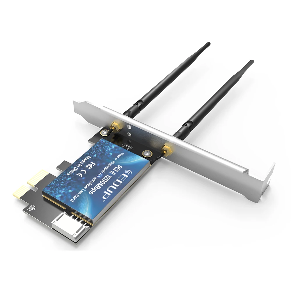 EDUP 1200 Мбит/с Двухдиапазонная PCI-E сетевая карта 802.11ac Bluetooth 4,1 PCI-E 1X Беспроводная настольная wifi WLAN карта