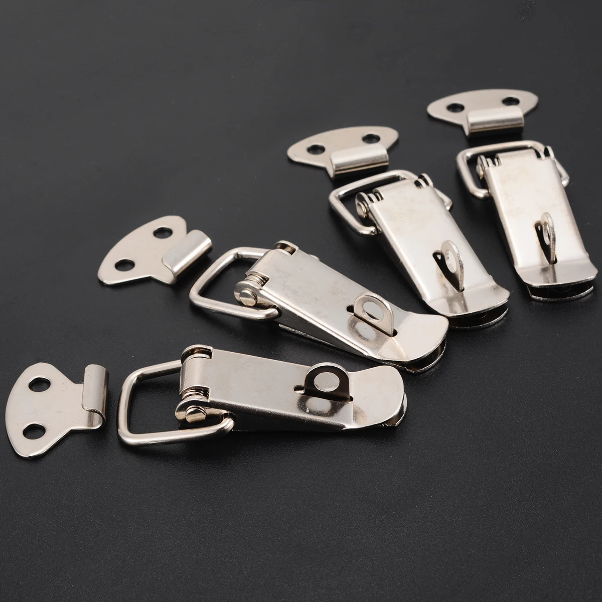4Pcs Stainless Steel Spring Toggle Latch Catch For Case Chest Lock Box