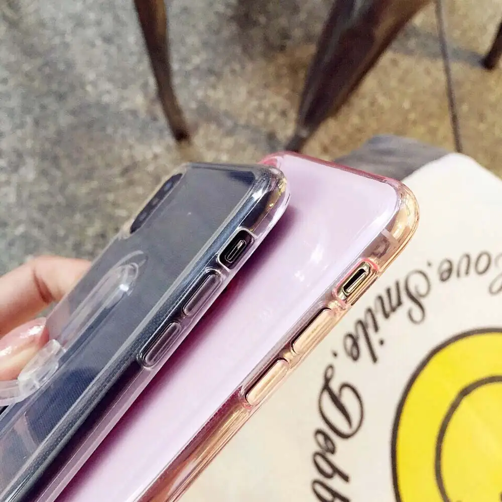 KISSCASE с подставкой держателем в виде кольца чехол для Samsung Галактики A7 A8 2018 мягкий